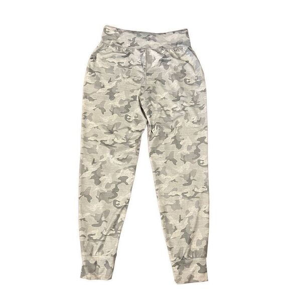 Gap Fit Eclipse Super High Rise Joggers Gray Camo Large Tall - Picture 2 of 5